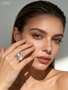delicate freshwater pearl rings — Sterling Silver Petal Pearl Ring | PoetPearl handcrafted jewelry